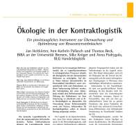 Ökologie in der Kontraktlogistik